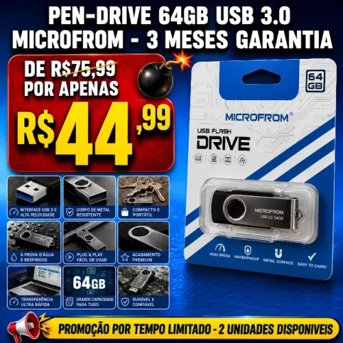 Pen-drive 64GB USB 3.0 Microfrom