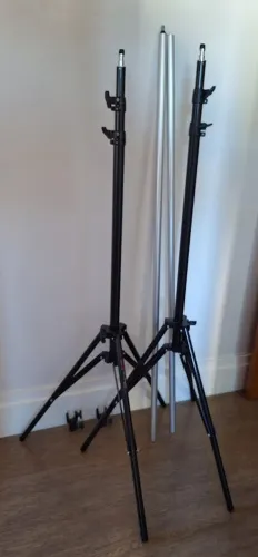 Conjunto para estudio fotografico. Suportes para fundo infinito