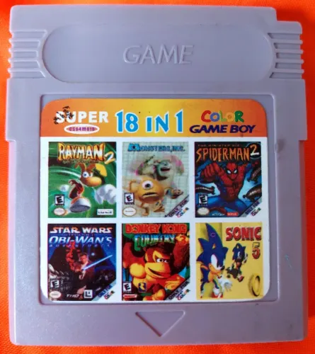 Cartucho com 18 jogos para game boy color/gameboy color.
