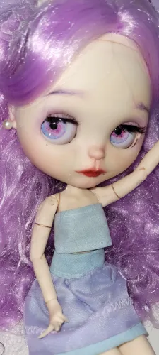 Boneca estilo Blythe Customizada - Cabelo Lilás