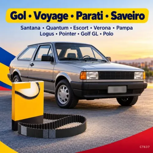 Correia Dentada Motor AP Gol Parati Santana Escort 121 Dentes CT637 - Nova