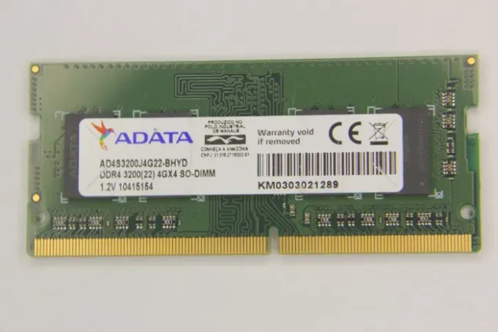 memória ram adata 4gb ddr4 3200mhz so-dimm