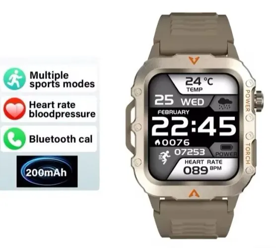 Smartwatch à prova d'água GPS faz ligação notificação de redes sociais