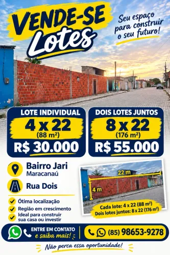 Vendo lote com documentação em Maracanaú