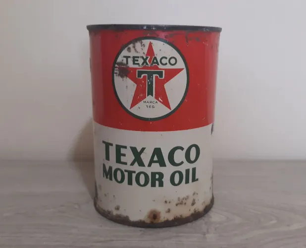 Antiga Lata Texaco Motor Oil