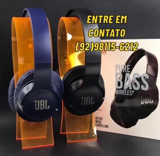 Fone de ouvido JBL sem fio - possui cancelamento de ruídos e bateria de qualidade