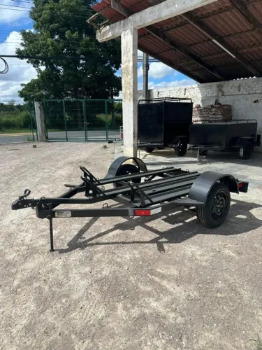 Reboque Carretinha Prancha para 3 Motos - Reforçada e Homologada