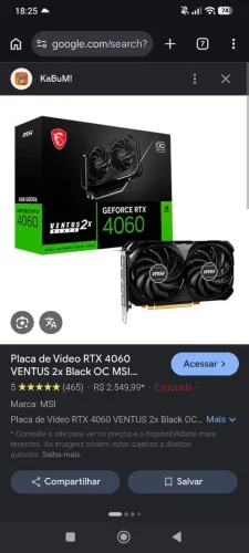 Rtx 4060 MSI 8GB