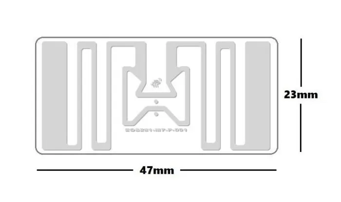 Etiqueta térmica RFID UHF Tageos EOS-261 47mm x 23mm - 500 etiquetas
