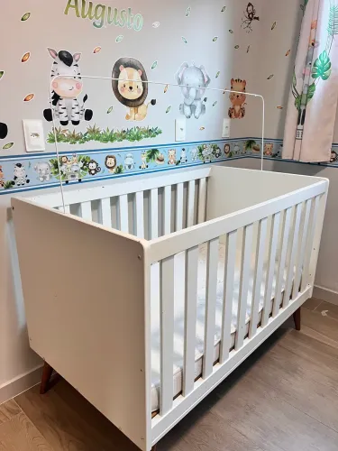 Berço Infantil Branco + Colchão Novo - R$ 300