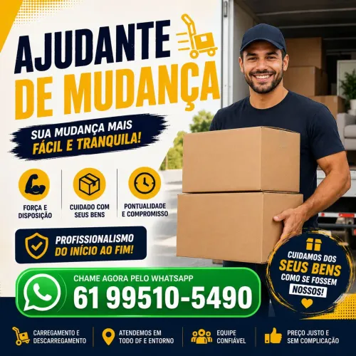 AJUDANTE DE MUDANÇA MELHOR PREÇO DO DF