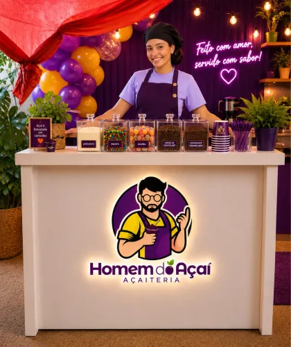 Ilha de açaí móvel 