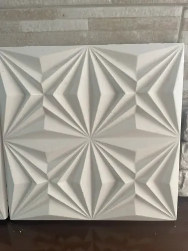 Placa de Gesso 3D Mini Estrela 30x30cm - Direto da Fábrica