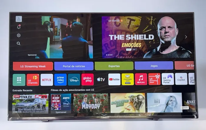 Smart TV 50" LG 4K UHD AI | WebOs | UA85 estado de nova | PLÁSTICO NAS BORDAS