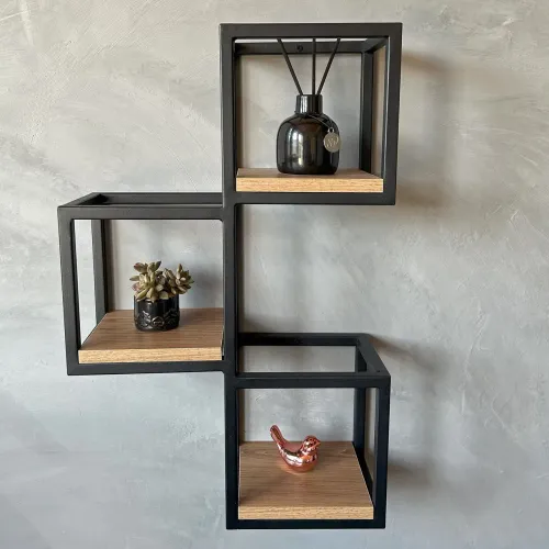 Nicho Industrial Cubo Ferro e Madeira Reforçado