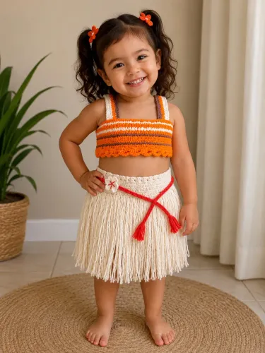 Roupa de crochê infantil