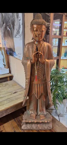 Buda de 160 cm de pó de mármore . Peça única .