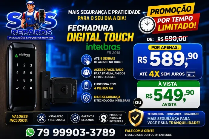 FECHADURA INTELBRAS INSTALADA