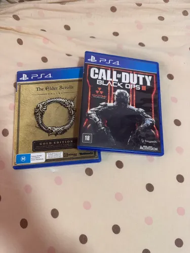 Jogos de PS4 The elder Scrolls e Black OPS 3
