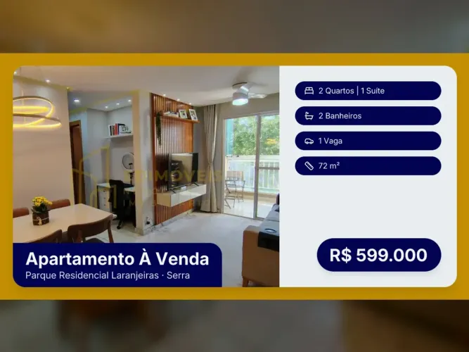 Linda Vista: Apartamento com Varanda em Colina de Laranjeiras
