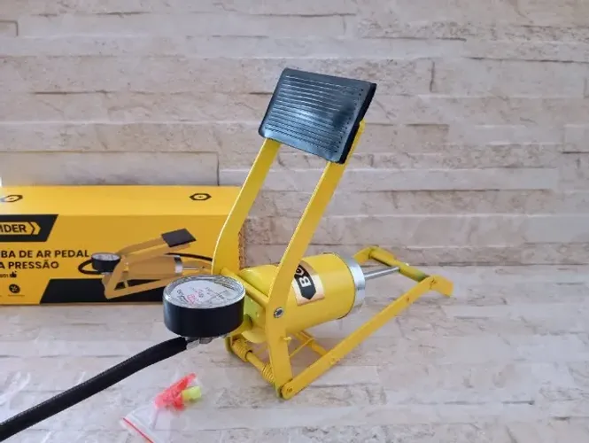 Bomba de Ar Com Pedal Para Encher Pneu, Bicicleta, Bike e Bola