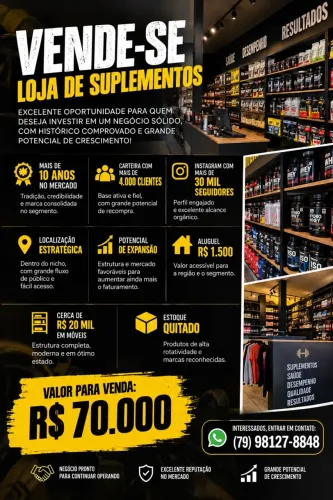LOJA COMPLETA DE SUPLEMENTOS ALIMENTARES