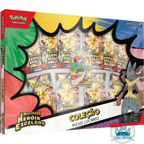 Box Mega Lucario ex Pokémon TCG Copag Produto Lacrado