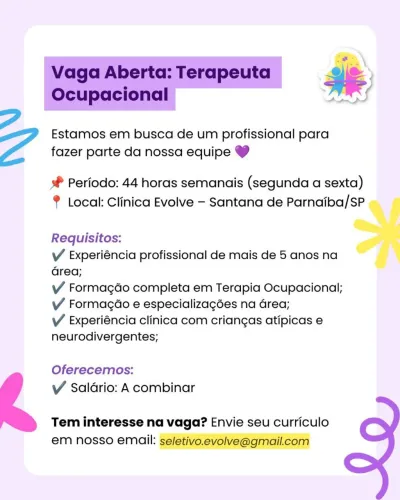 TERAPEUTA OCUPACIONAL - CLÍNICA EVOLVE
