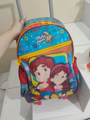 Mochila de rodinha Maria Clara e JP