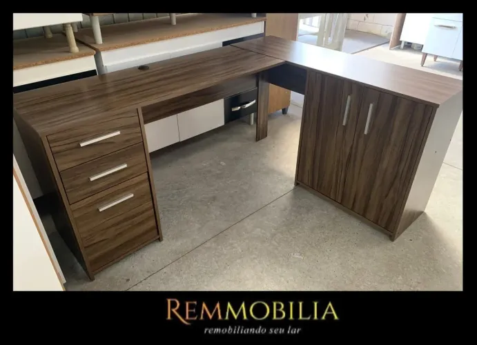ESCRIVANINHA MESA EM L - NOVA / ENTREGAMOS MONTADO 