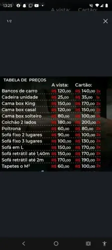 Higienização de estofados