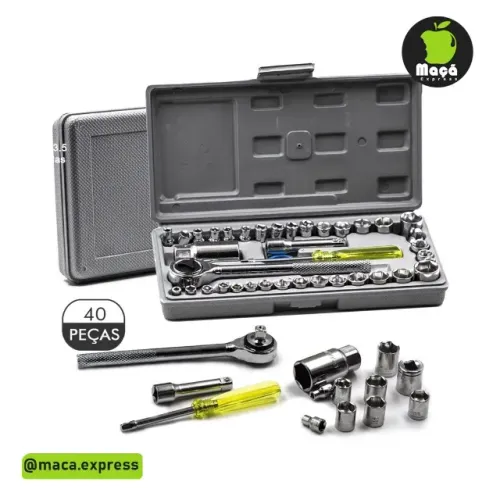 Kit Jogo Chaves 40 Peças Catraca Reversível Soquetes Sextava