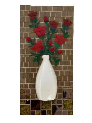 Quadro Mosaico (Vaso Branco)