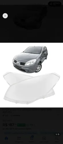 Lente de farol pra Sandero 2014