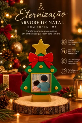 Árvore de Natal Foto Imã Personalizada Decorativa