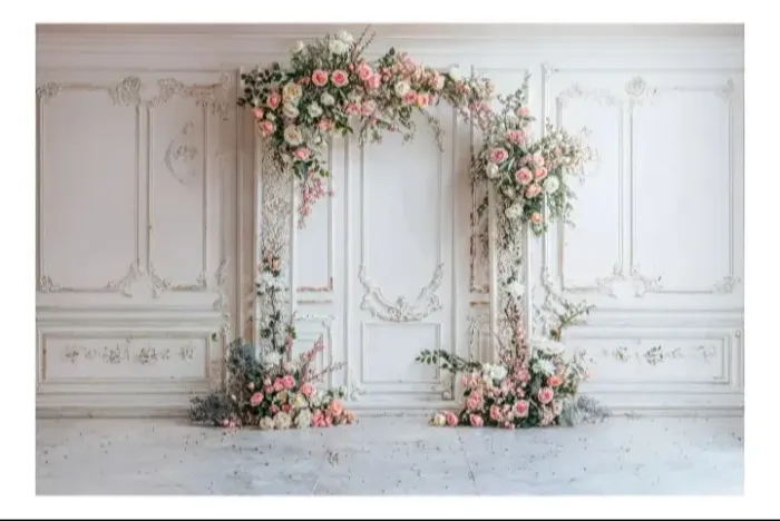 Fundo fotográfico cenário floral