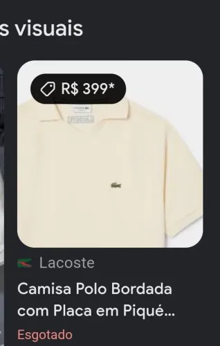 Camisa lacoste original usada 1 única vez
