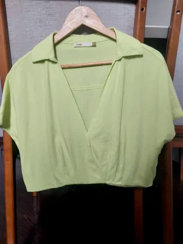 Blusa croped viscolinho tamanho G