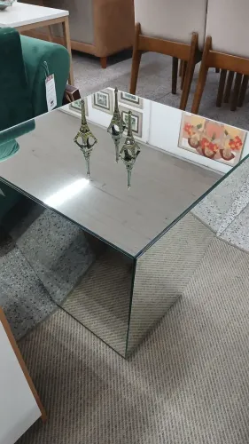 Mesa lateral espelhada, mesa de apoio