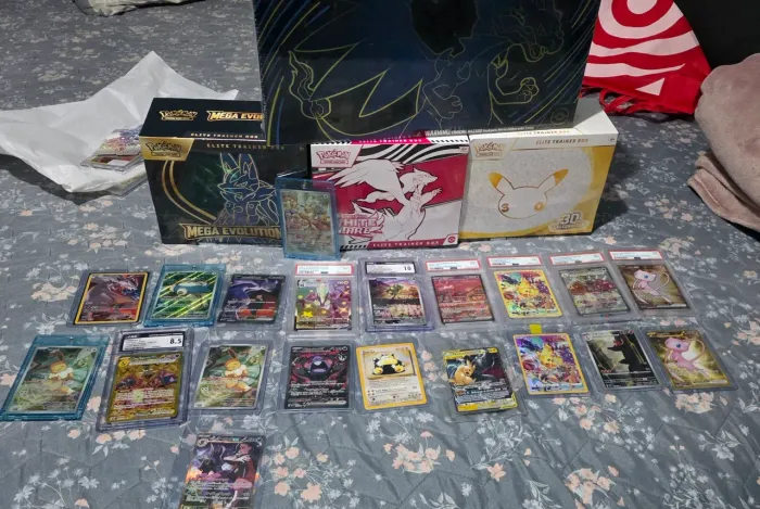 Pokemon box etb e elite , cards