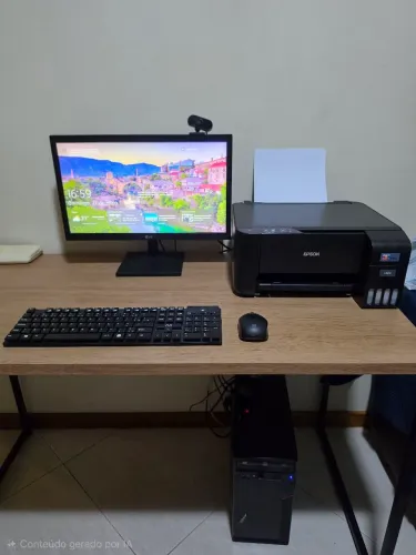Computador completo + Monitor 20" + Periféricos + Impressora Epson Tank de tinta
