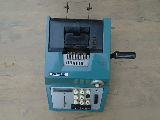 Calculadora Mecânica Antiga Olivetti Summa Prima 20 - Indústria Brasileira - Funcionando