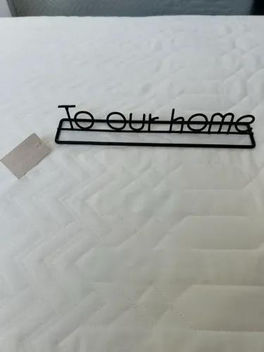 SEM USO. Frase decorativa de metal 