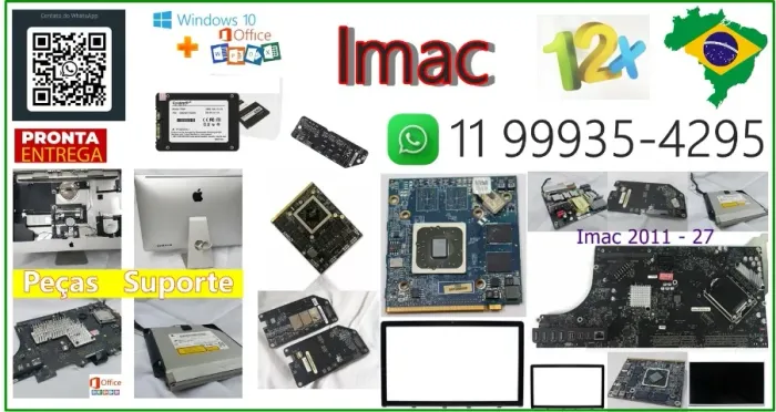 Desktop Apple iMac 24" A1225 : Placa de Video GT 130 Nvidia, Logic Board, Fonte, Gabinete,