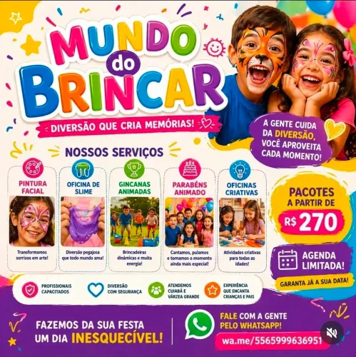 Animação de festa infantil Mundo do Brincar 