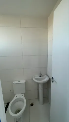 Pia lavatório com coluna de chão banheiro Deca + torneira 