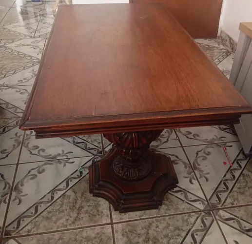 Mesa de centro + mesa de canto colonial 