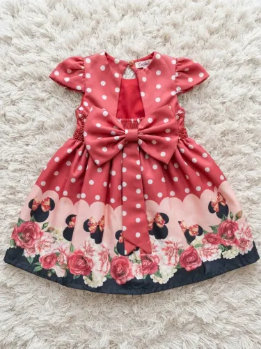 VESTIDO INFANTIL NINNIE DE LUXO TAM 1 A 4 ANOS