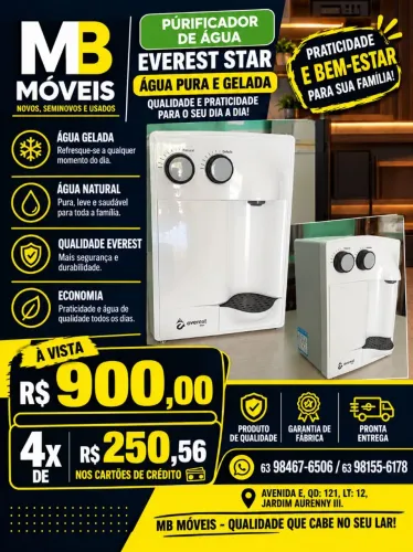 Purificador de água Everest Star semi novo.