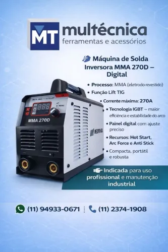 Inversora de solda eletrônica 270Mma NeoBrasil 
